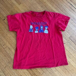 Weezer Graphic T-Shirt Mens Large Red Good Band Tee Short Sleeve Indie Rock